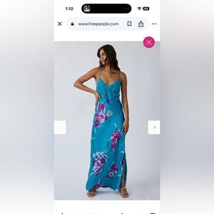 Free People “Forever Yours” Floral Maxi Slip Dress—SIZE M
